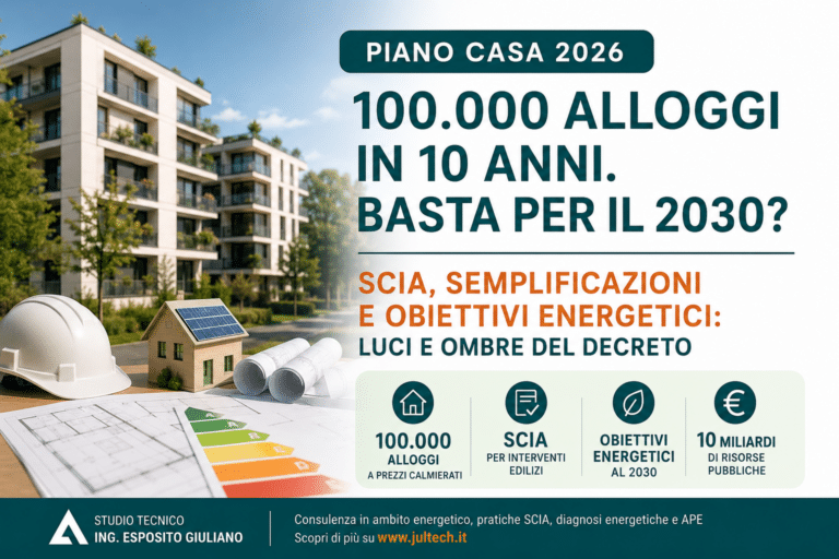 Piano Casa 2026: 100.000 alloggi in 10 anni. Basta per arrivare al 2030?